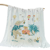 Baby Essential Multipurpose Blanket for Baby (Elephant Coconut Tree)